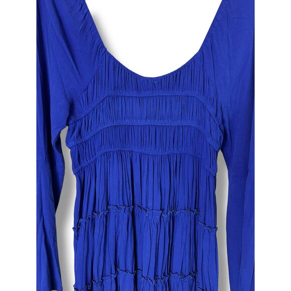 Chelsea & Violet Tiered Dress XL Peasant Boho Midi Flare Sleeve NWT - Picture 9 of 12